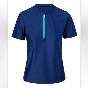 UVSkinz Women’s 1/4 Zip Crew Sun and Swim Shirt. UPF 50+. Swim. Beach